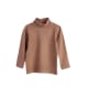 Brown Thick High Neck T-shirt